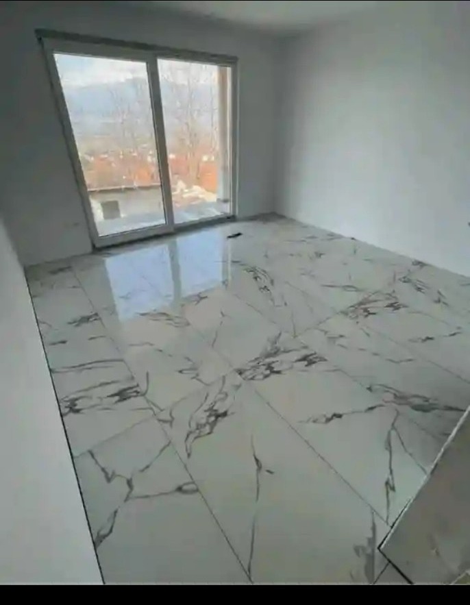 Completed premium marble-look floor tiling